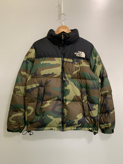 【中古品】【メンズ】 THE NORTH FACE ザ ノース フェイス NOVELTY NUPTSE JACKET ノベルティー ヌプシ ジャケット ND91632 メンズ アウター ダウンジャケット 144-260621-hu-06-min サイズ：M カラー：グリーン系（カモ） 万代Net店
