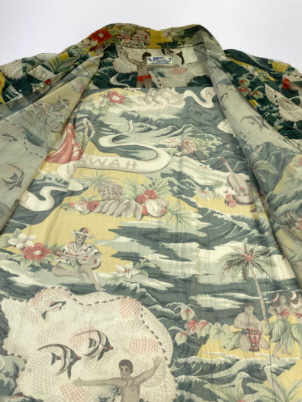 【中古品】【メンズ】 SUN SURF サンサーフ ALOHA SHIRT アロハシャツ トップス 145-260619-jt-05-min サイズ：サイズ不明 下記参照 カラー：総柄 万代Net店