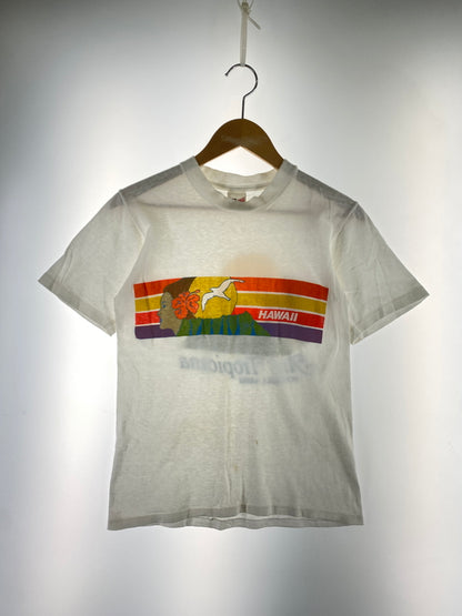 【中古品】【メンズ】 SUNSTROKES サンストローク 70-80S AIT TROPICANA TEE トロピカーナ Tシャツ トップス 146-260619-jt-09-min サイズ：S カラー：ホワイト 万代Net店