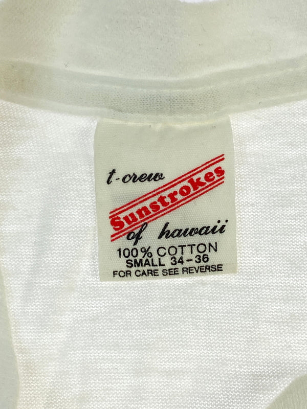 【中古品】【メンズ】 SUNSTROKES サンストローク 70-80S AIT TROPICANA TEE トロピカーナ Tシャツ トップス 146-260619-jt-09-min サイズ：S カラー：ホワイト 万代Net店