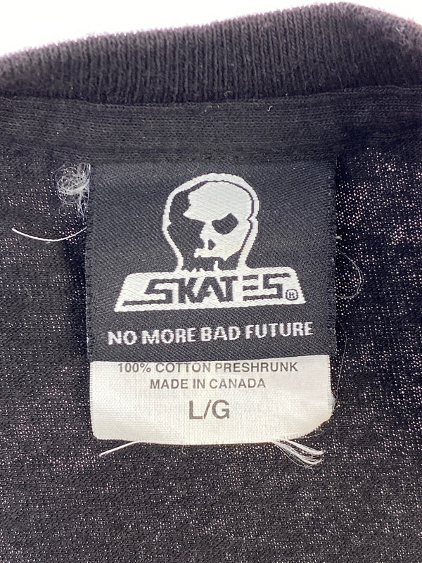 【中古品】【メンズ】 SKULL SKATES スカルスケーツ 90S LOGO TEE 90年代 ロゴTシャツ トップス 146-260619-jt-13-min サイズ：L カラー：ブラック 万代Net店