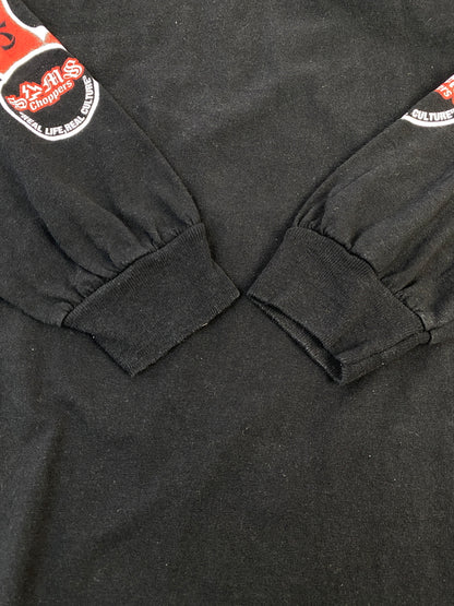 【中古品】【メンズ】 SAMS CHOPPERS SFFS サムズチョッパーズ FLAME LS TEE フレーム 長袖Tシャツ トップス 142-260619-jt-03-min サイズ：XL カラー：ブラック 万代Net店