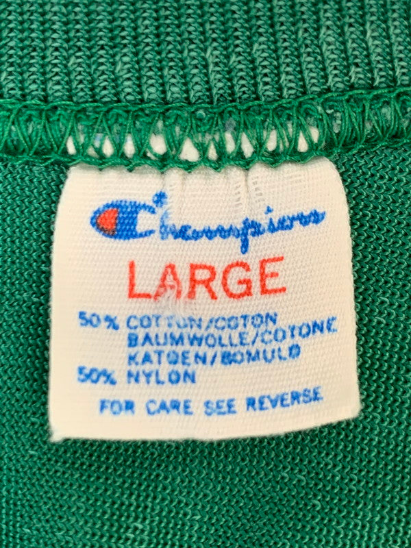 【中古品】【メンズ】 CHAMPION チャンピオン 80's NDSU 87 TEE 80年代 ロゴ Tシャツ トップス 146-260623-yn-42-min サイズ：L カラー：グリーン 万代Net店
