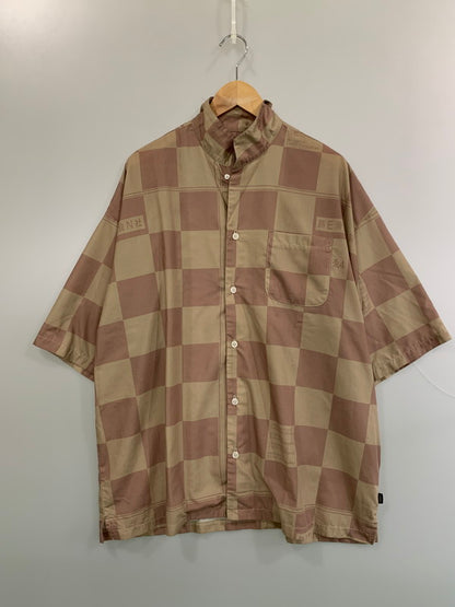 【中古品】【メンズ】 EVISEN SKATEBOARDS エビセン スケートボード BOX S/S SHIRT ボックス ショートスリーブシャツ 半袖シャツ トップス 142-260623-yn-43-min サイズ：XL カラー：ベージュブラウン系 万代Net店
