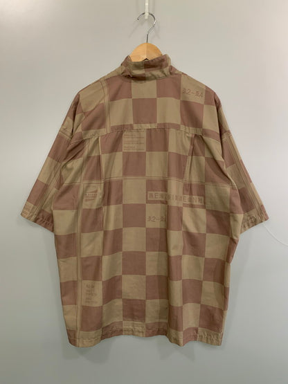 【中古品】【メンズ】 EVISEN SKATEBOARDS エビセン スケートボード BOX S/S SHIRT ボックス ショートスリーブシャツ 半袖シャツ トップス 142-260623-yn-43-min サイズ：XL カラー：ベージュブラウン系 万代Net店
