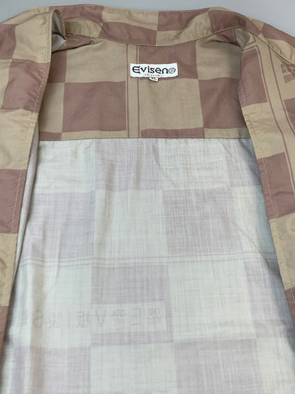 【中古品】【メンズ】 EVISEN SKATEBOARDS エビセン スケートボード BOX S/S SHIRT ボックス ショートスリーブシャツ 半袖シャツ トップス 142-260623-yn-43-min サイズ：XL カラー：ベージュブラウン系 万代Net店