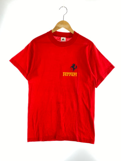 【中古品】【メンズ】 FERRARI フェラーリ 90S COMPANY LOGO TEE 半袖Tシャツ ショートスリーブ ヴィンテージ 146-260718-AS-38-min サイズ：M カラー：レッド 万代Net店