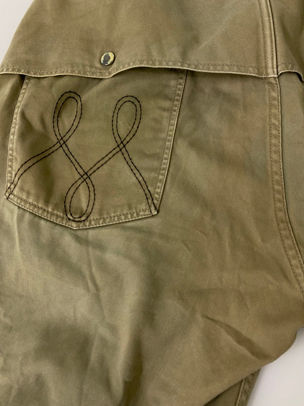 【現状渡し品】【メンズ】 M&M CUSTOM PERFORMANCE エムアンドエムカスタムパフォーマス SHORT WORK PANT ショートワークパンツ ボトムス 153-260623-yn-18-min サイズ：XL カラー：オリーブグリーン 万代Net店