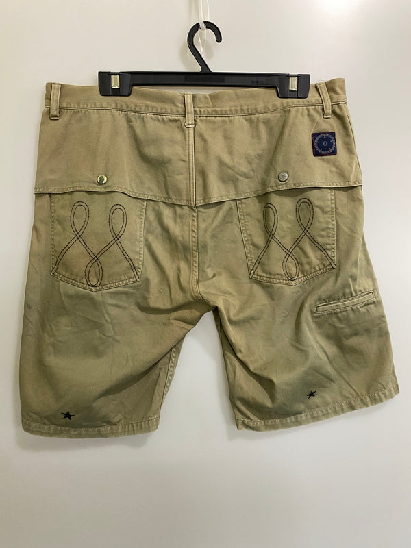【現状渡し品】【メンズ】 M&M CUSTOM PERFORMANCE エムアンドエムカスタムパフォーマス SHORT WORK PANT ショートワークパンツ ボトムス 153-260623-yn-18-min サイズ：XL カラー：オリーブグリーン 万代Net店