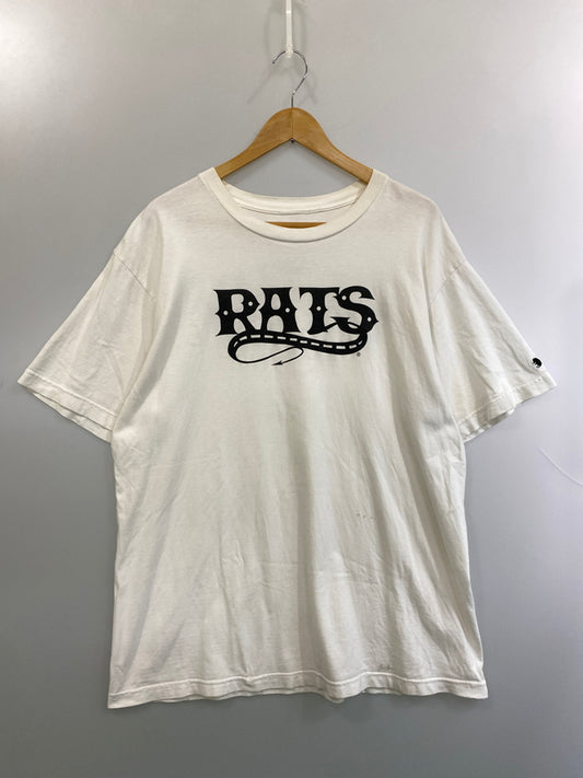 【中古品】【メンズ】 RATS ラッツ LOGO TEE ロゴ 半袖Tシャツ メンズ トップス 146-260717-em-49-min サイズ：XL カラー：ホワイト 万代Net店