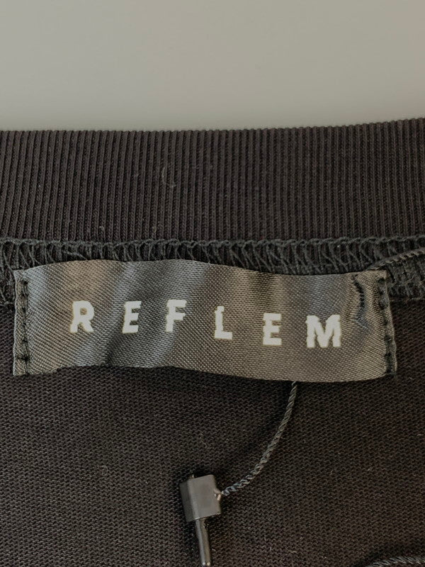 【中古美品】【レディース】 REFLEM レフレム S/S TEE RF22-A10 ショートスリーブTシャツ 半袖Tシャツ トップス 170-260623-yn-32-min サイズ：Free カラー：ブラック 万代Net店