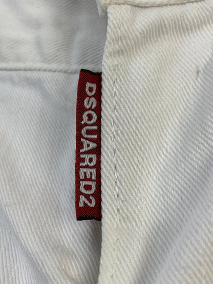 【現状渡し品】【メンズ】 DSQUARED2 ディースクエアード S71LB1054 STN833 WHITE BULL DENIM PANTS ホワイト ブル デニムパンツ ボトムス 152-260619-jt-20-min サイズ：42 カラー：ホワイト 万代Net店