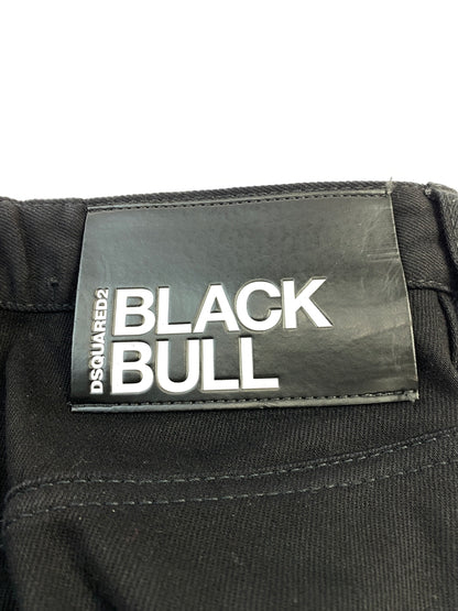 【中古品】【メンズ】 DSQUARED2 ディースクエアード S74LB1427 S30564 BLACK BULL DENIM PANTS ブラック ブル デニムパンツ ボトムス 152-260619-jt-17-min サイズ：42 カラー：ブラック 万代Net店