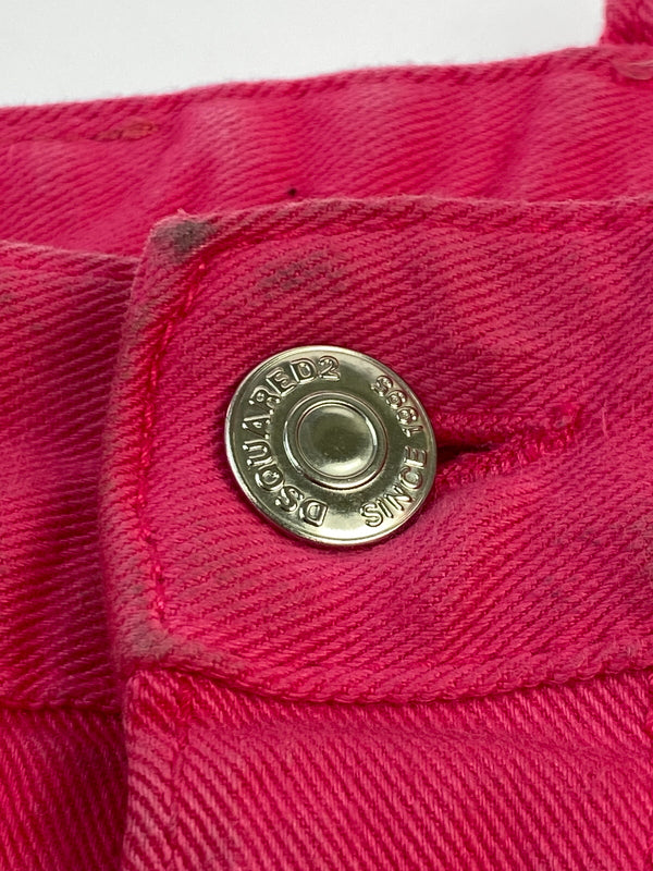 【中古品】【メンズ】 DSQUARED2 ディースクエアード S74LB1137 S30733 FUCHSIA BULL DENIM PANTS フクシア ブル デニムパンツ ボトムス 152-260619-jt-19-min サイズ：42 カラー：フクシアピンク 万代Net店