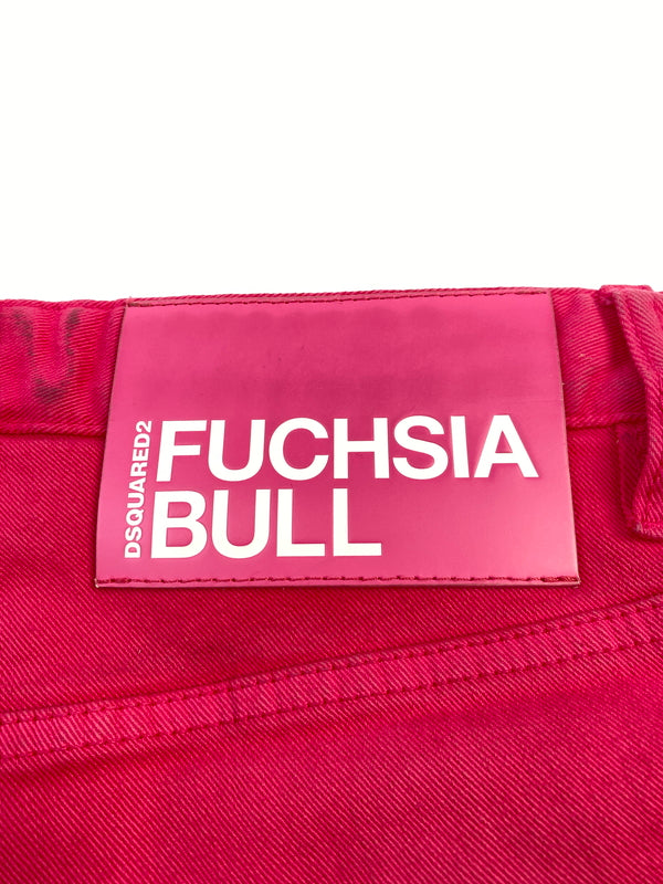 【中古品】【メンズ】 DSQUARED2 ディースクエアード S74LB1137 S30733 FUCHSIA BULL DENIM PANTS フクシア ブル デニムパンツ ボトムス 152-260619-jt-19-min サイズ：42 カラー：フクシアピンク 万代Net店