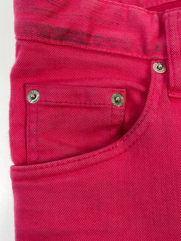 【中古品】【メンズ】 DSQUARED2 ディースクエアード S74LB1137 S30733 FUCHSIA BULL DENIM PANTS フクシア ブル デニムパンツ ボトムス 152-260619-jt-19-min サイズ：42 カラー：フクシアピンク 万代Net店