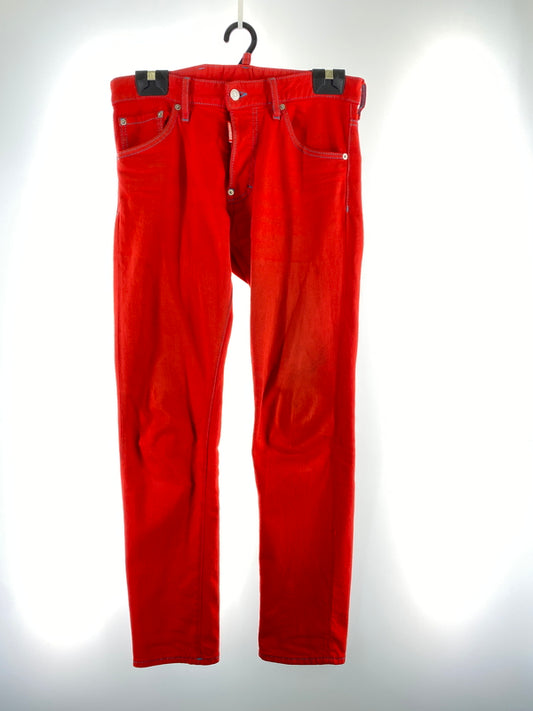 【中古品】【メンズ】 DSQUARED2 ディースクエアード S74LB1279 S30811 RED BULL DENIM PANTS レッド ブル デニムパンツ ボトムス 152-260619-jt-18-min サイズ：42 カラー：レッド 万代Net店