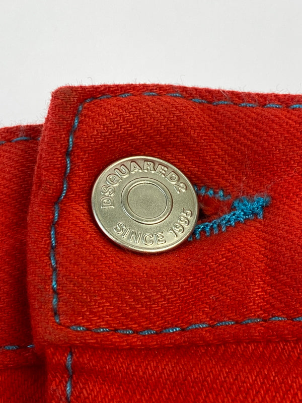 【中古品】【メンズ】 DSQUARED2 ディースクエアード S74LB1279 S30811 RED BULL DENIM PANTS レッド ブル デニムパンツ ボトムス 152-260619-jt-18-min サイズ：42 カラー：レッド 万代Net店