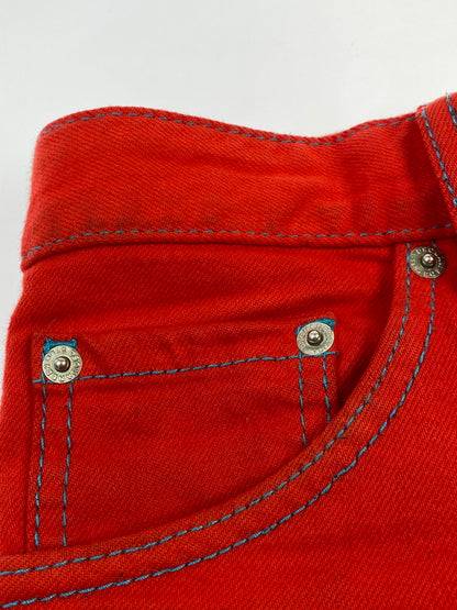 【中古品】【メンズ】 DSQUARED2 ディースクエアード S74LB1279 S30811 RED BULL DENIM PANTS レッド ブル デニムパンツ ボトムス 152-260619-jt-18-min サイズ：42 カラー：レッド 万代Net店