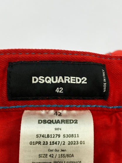 【中古品】【メンズ】 DSQUARED2 ディースクエアード S74LB1279 S30811 RED BULL DENIM PANTS レッド ブル デニムパンツ ボトムス 152-260619-jt-18-min サイズ：42 カラー：レッド 万代Net店