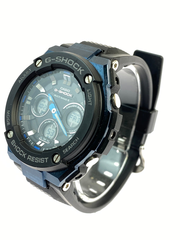 【中古品】【メンズ】 Ｇ-SHOCK ジーショック SOLAR WATCH GST-W300G ソーラー ウォッチ 腕時計 メンズ 196-260621-em-16-min カラー：ブラック/ブルー 万代Net店