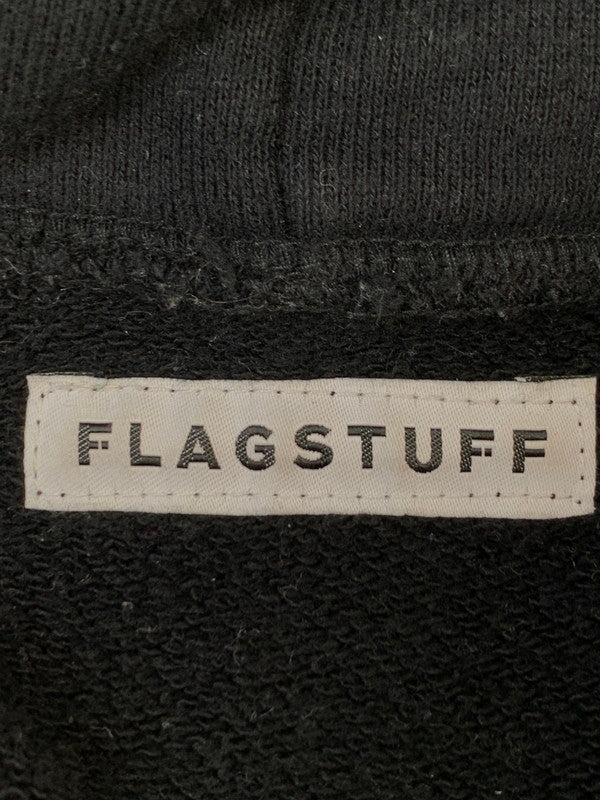 【中古品】【メンズ】 FLAGSTUFF フラグスタフ TATTOO HOODIE 18SS-FS-20 タトゥーフーディー パーカー トップス 140-260623-yn-46-min サイズ：L カラー：ブラック 万代Net店