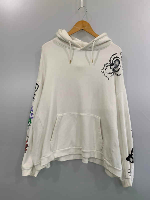 【現状渡し品】【メンズ】 FLAGSTUFF フラグスタフ TATTOO HOODIE 18SS-FS-20 タトゥーフーディー パーカー トップス 140-260623-yn-45-min サイズ：XL カラー：ホワイト 万代Net店
