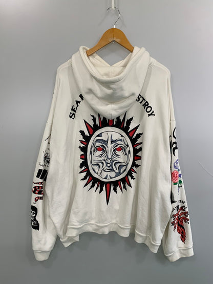 【現状渡し品】【メンズ】 FLAGSTUFF フラグスタフ TATTOO HOODIE 18SS-FS-20 タトゥーフーディー パーカー トップス 140-260623-yn-45-min サイズ：XL カラー：ホワイト 万代Net店
