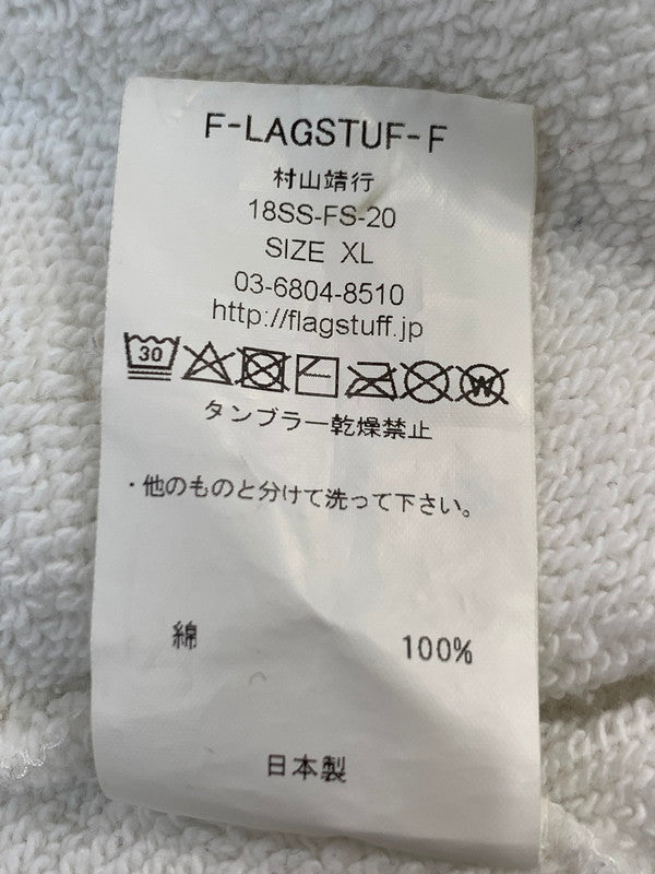 【現状渡し品】【メンズ】 FLAGSTUFF フラグスタフ TATTOO HOODIE 18SS-FS-20 タトゥーフーディー パーカー トップス 140-260623-yn-45-min サイズ：XL カラー：ホワイト 万代Net店