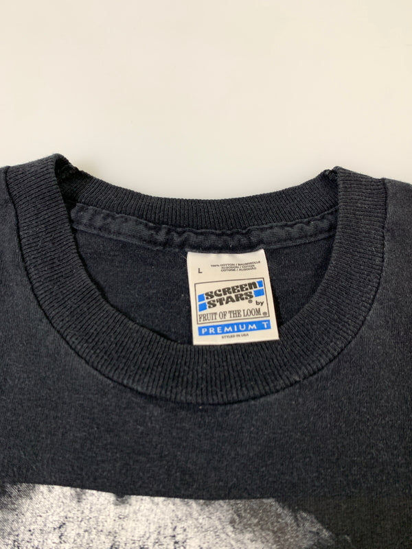 【現状渡し品】【メンズ】 D'INFLUENCE ディー・インフルエンス 90S PRINT TEE 90年代 プリント ティー メンズ 半袖 ヴィンテージ 146-260621-hu-32-min サイズ：L カラー：ブラック 万代Net店