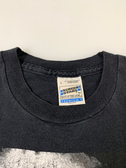 【現状渡し品】【メンズ】 D'INFLUENCE ディー・インフルエンス 90S PRINT TEE 90年代 プリント ティー メンズ 半袖 ヴィンテージ 146-260621-hu-32-min サイズ：L カラー：ブラック 万代Net店