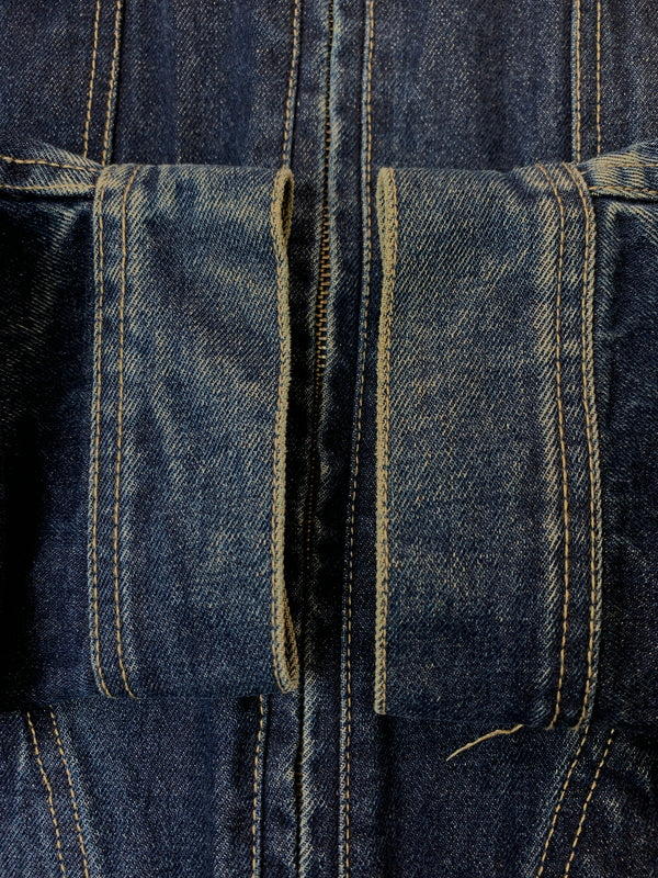 【中古品】【メンズ】 ROCAWEAR ロカウェア ZIP UP DENIM JACKET ジップアップ デニム ジャケット メンズ アウター Gジャン 142-260625-hu-21-min サイズ：XL カラー：インディゴ 万代Net店