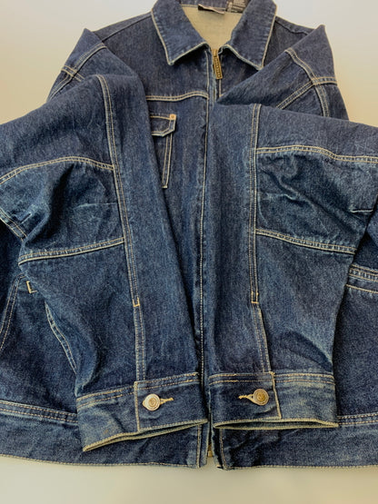 【中古品】【メンズ】 ROCAWEAR ロカウェア ZIP UP DENIM JACKET ジップアップ デニム ジャケット メンズ アウター Gジャン 142-260625-hu-21-min サイズ：XL カラー：インディゴ 万代Net店