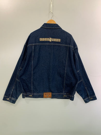 【中古品】【メンズ】 ROCAWEAR ロカウェア ZIP UP DENIM JACKET ジップアップ デニム ジャケット メンズ アウター Gジャン 142-260625-hu-21-min サイズ：XL カラー：インディゴ 万代Net店
