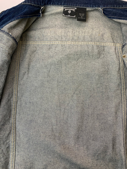 【中古品】【メンズ】 ROCAWEAR ロカウェア ZIP UP DENIM JACKET ジップアップ デニム ジャケット メンズ アウター Gジャン 142-260625-hu-21-min サイズ：XL カラー：インディゴ 万代Net店