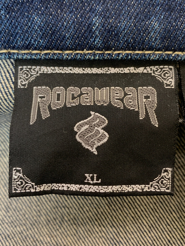【中古品】【メンズ】 ROCAWEAR ロカウェア ZIP UP DENIM JACKET ジップアップ デニム ジャケット メンズ アウター Gジャン 142-260625-hu-21-min サイズ：XL カラー：インディゴ 万代Net店