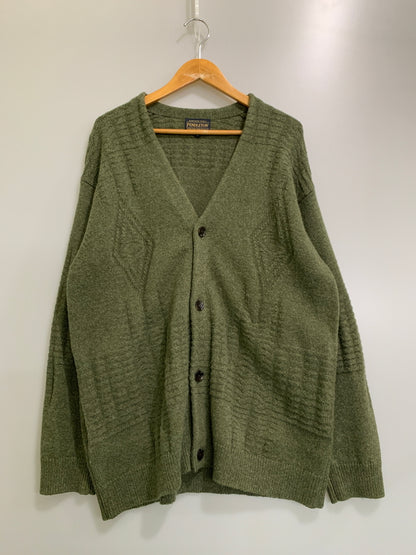 【中古品】【メンズ】 PENDLETON ペンドルトン LS WOOL CARDIGAN ロングスリーブ ウールカーディガン メンズ ニット セーター 144-260621-hu-30-min サイズ：L カラー：グリーンカーキ 万代Net店