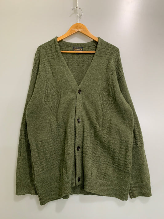 【中古品】【メンズ】 PENDLETON ペンドルトン LS WOOL CARDIGAN ロングスリーブ ウールカーディガン メンズ ニット セーター 144-260621-hu-30-min サイズ：L カラー：グリーンカーキ 万代Net店