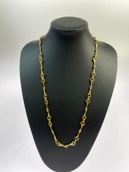 【中古品】【メンズ/レディース】 OLD CELINE オールド セリーヌ ビットロングネックレス ホースビット ロングチェーン 182-260621-em-10-min カラー：ゴールド 万代Net店