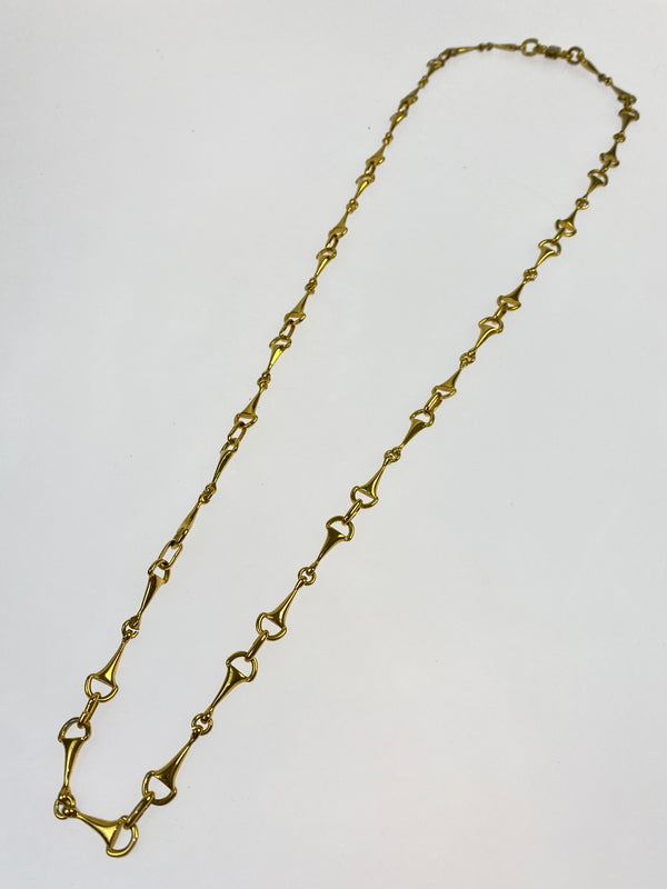 【中古品】【メンズ/レディース】 OLD CELINE オールド セリーヌ ビットロングネックレス ホースビット ロングチェーン 182-260621-em-10-min カラー：ゴールド 万代Net店