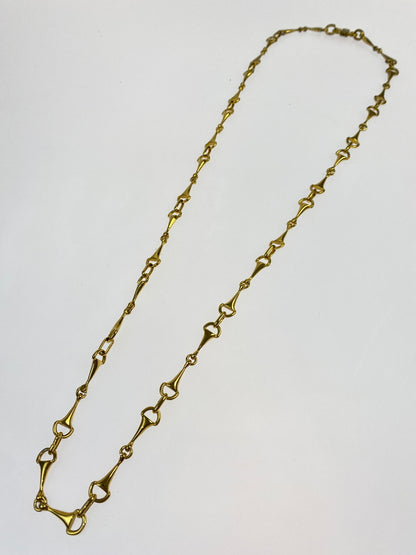 【中古品】【メンズ/レディース】 OLD CELINE オールド セリーヌ ビットロングネックレス ホースビット ロングチェーン 182-260621-em-10-min カラー：ゴールド 万代Net店