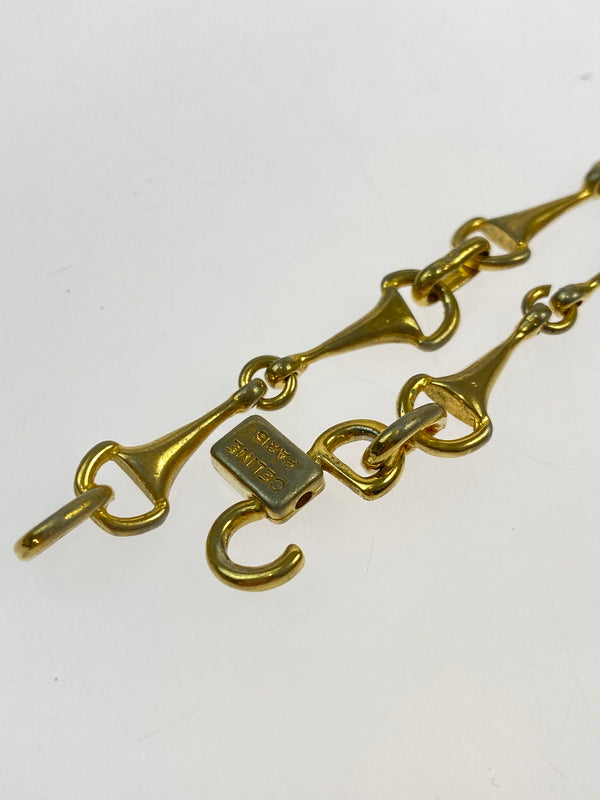 【中古品】【メンズ/レディース】 OLD CELINE オールド セリーヌ ビットロングネックレス ホースビット ロングチェーン 182-260621-em-10-min カラー：ゴールド 万代Net店