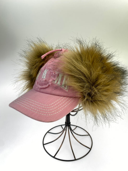 【中古品】【メンズ/レディース】 SUPREME シュプリーム 25AW ×TRUE RELIGION EARFLAP トゥルー レリジョン イアーフラップ 帽子 キャップ 185-260627-hu-12-min サイズ：S/M カラー：ピンク 万代Net店