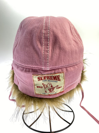 【中古品】【レディース】 SUPREME シュプリーム 25AW ×TRUE RELIGION EARFLAP トゥルー レリジョン イアーフラップ 帽子 キャップ 185-260627-hu-12-min サイズ：S/M カラー：ピンク 万代Net店