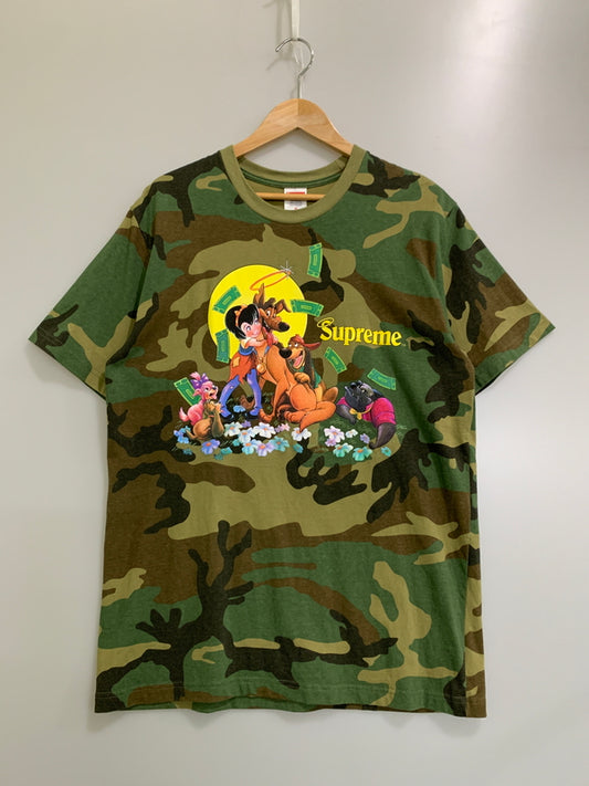 【中古品】【メンズ】 SUPREME シュプリーム ALL DOGS GO TO HEAVEN TEE オール ドッグス ゴー トゥ ヘブン ティー メンズ 半袖 Tシャツ 142-260621-hu-22-min サイズ：M カラー：グリーン系（カモ） 万代Net店