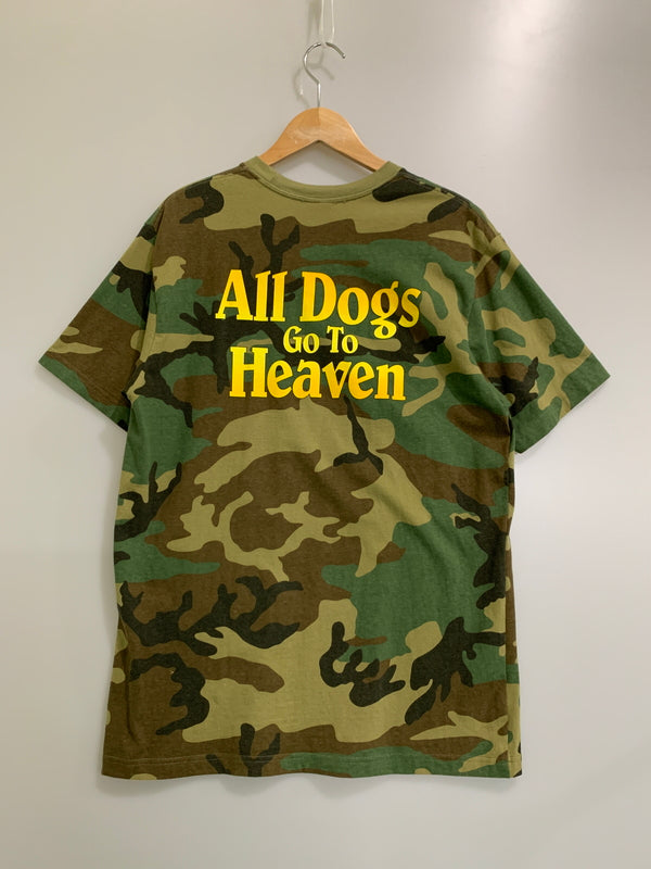 【中古品】【メンズ】 SUPREME シュプリーム ALL DOGS GO TO HEAVEN TEE オール ドッグス ゴー トゥ ヘブン ティー メンズ 半袖 Tシャツ 142-260621-hu-22-min サイズ：M カラー：グリーン系（カモ） 万代Net店
