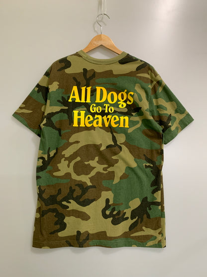 【中古品】【メンズ】 SUPREME シュプリーム ALL DOGS GO TO HEAVEN TEE オール ドッグス ゴー トゥ ヘブン ティー メンズ 半袖 Tシャツ 142-260621-hu-22-min サイズ：M カラー：グリーン系（カモ） 万代Net店