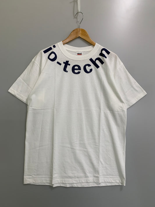 【中古品】【メンズ】 AUDIO TECHNICA オーディオテクニカ 90S ADVERTISING TEE 90年代 アドバタイジング ティー メンズ 半袖 プリント Tシャツ 146-260621-hu-07-min サイズ：L カラー：ホワイト 万代Net店