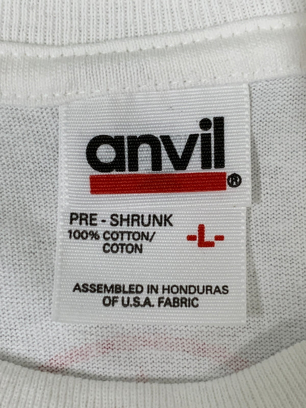 【中古品】【メンズ】 AUDIO TECHNICA オーディオテクニカ 90S ADVERTISING TEE 90年代 アドバタイジング ティー メンズ 半袖 プリント Tシャツ 146-260621-hu-07-min サイズ：L カラー：ホワイト 万代Net店