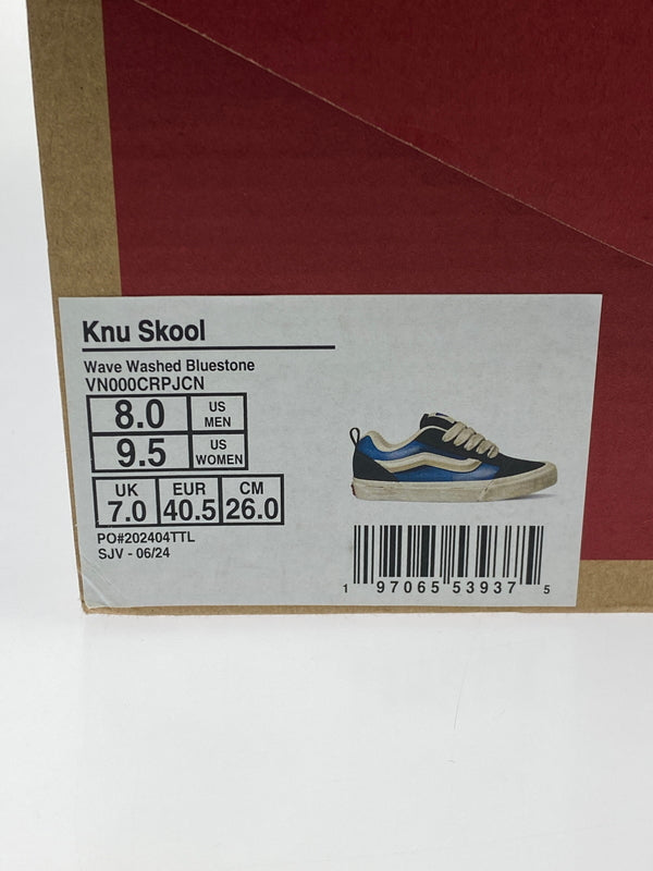 【中古品】【メンズ】 VANS バンズ KNU SKOOL WAVE WASH VN000CRPJCN ニュースクール ウェーブウォッシュ メンズ スニーカー メンズ 靴 シューズ 163-260621-em-07-min サイズ：26.0cm カラー：BLUESTONE 万代Net店